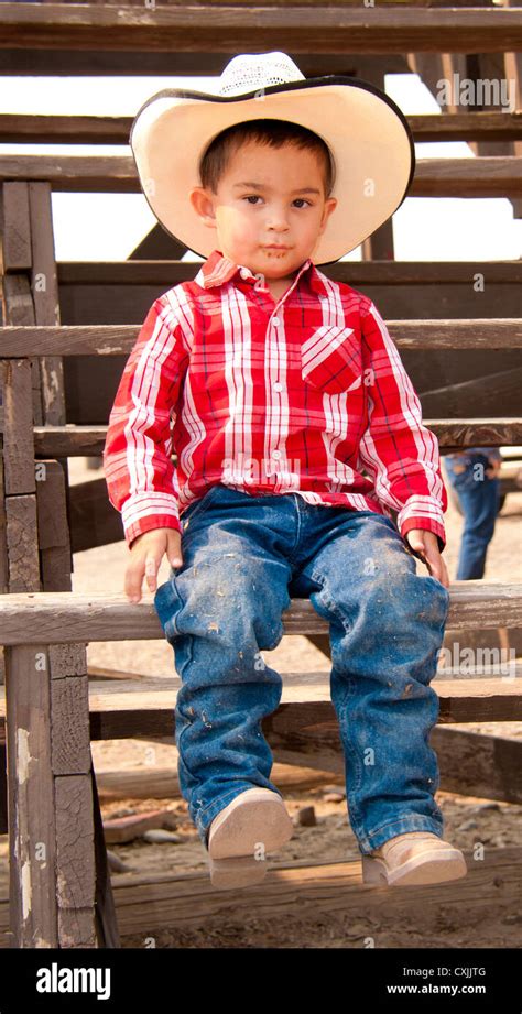 Cowboy Kids Dressed In Western Attire At Rodeo Bruneau Idaho Usa