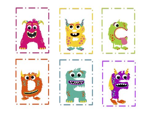 Girl Monster Alphabet Cards ~ Preschool Printables