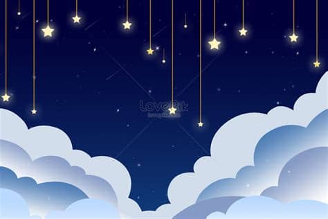 Cartoon night sky background creative image_picture free ...