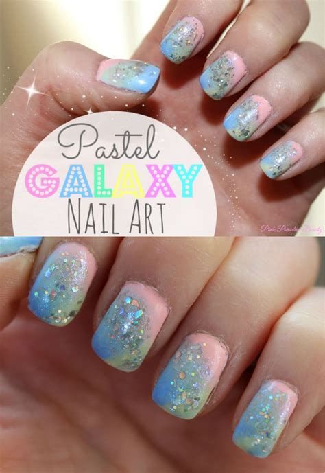 Nail Of The Day Pastel Galaxy Nail Art Galaxy Nails Galaxy Nail