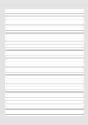 Lineatur auf A4 Blatt für Erstklässler Das verfuchste Klassenzimmer