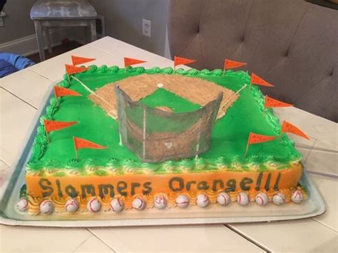 These trimmed vanilla cake recipe leftovers are so delicious we've eaten all of them as that! Baseball Cake | Costco cake, Baseball cake, Cake