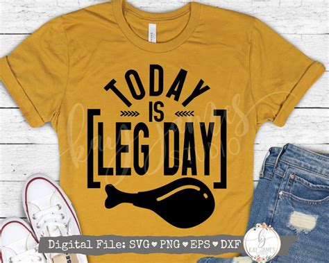 Today Is Leg Day Svg Thanksgiving Svg Fall Svg Digital Etsy