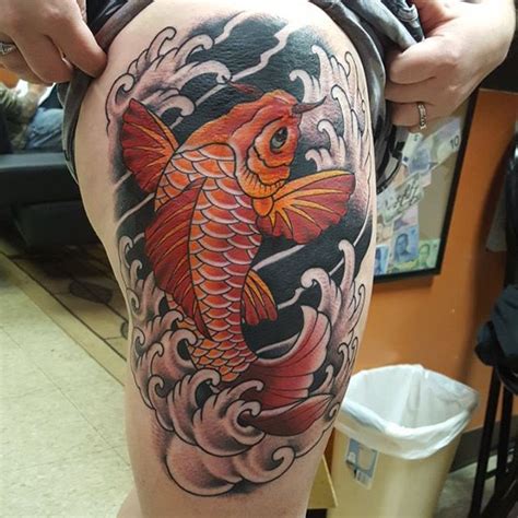 The koi fish has profound meaning, according to japanese legend. 65+ Japanese Koi Fish Tattoo Designs & Meanings - True ...