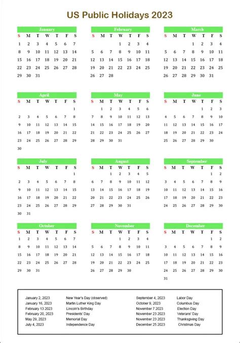 2023 Printable Calendar With Holidays 2023 Calendar With Week Numbers