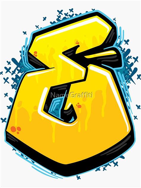 Graffiti Letter E Sticker By Namegraffiti In 2021 Graffiti Letter E