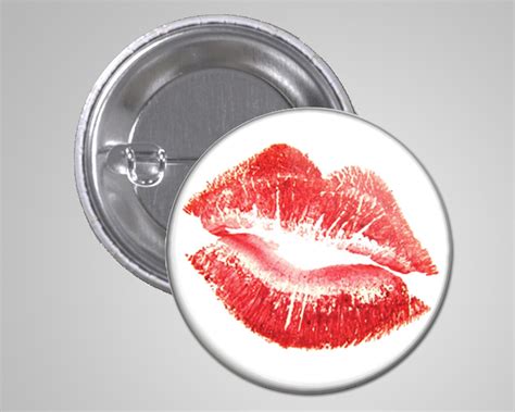 Lips Lipstick Kiss Funny Pin Button Pinback Picture College Sexy Fun