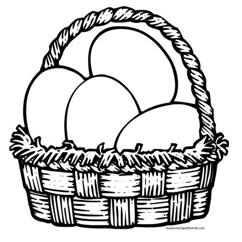 Free Empty Easter Basket Coloring Page Download Free Clip