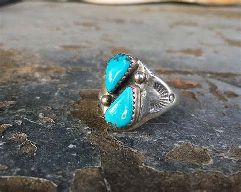 Sterling Silver Turquoise Ring For Men Size Navajo Men S Ring