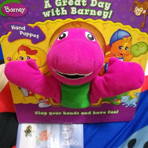 Barney Hand Puppet A Great Day With Barney Book Babies And Kids Bathing