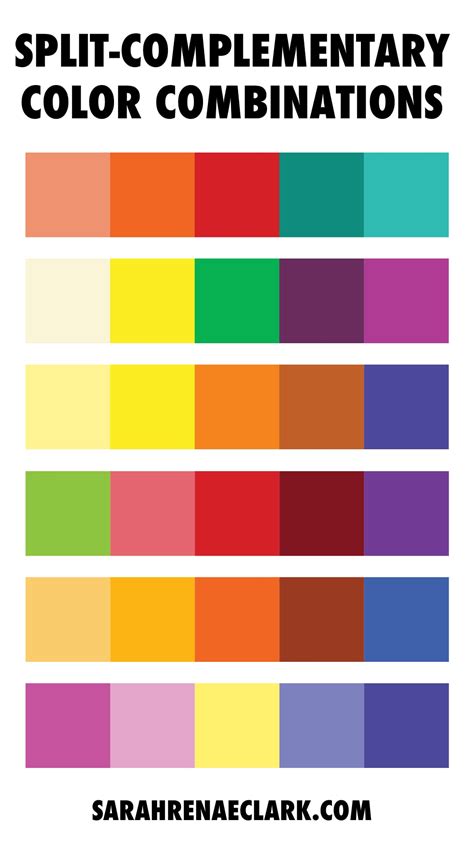 Split Complementary Color Palettes Color Harmony Examples Sarah