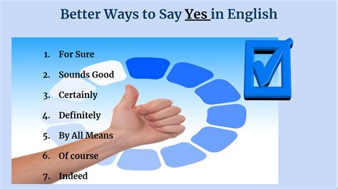 100 Creative Ways To Say Yes Eslbuzz Learning English Zohal