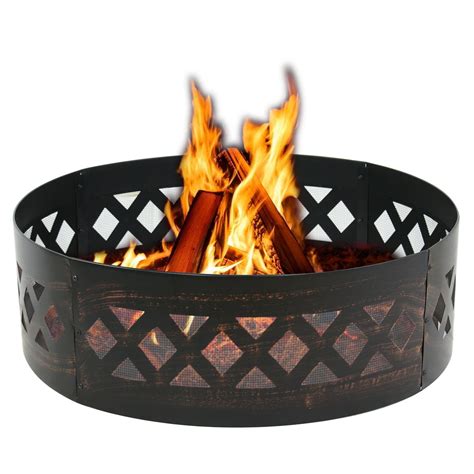 Titan Outdoors 36 Steel Fire Ring Cooking Grate Campfire Pit Park Grill