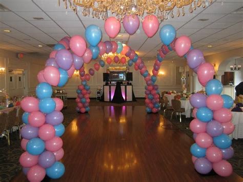Ballon Arches Over Dance Floor With Theme Colors Ballon Arch Balloon