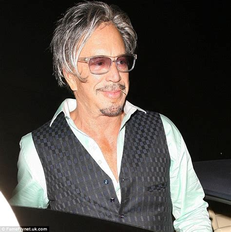 Mickey Rourke 61 Steps Out Wearing His Trademark Waistcoat Smart