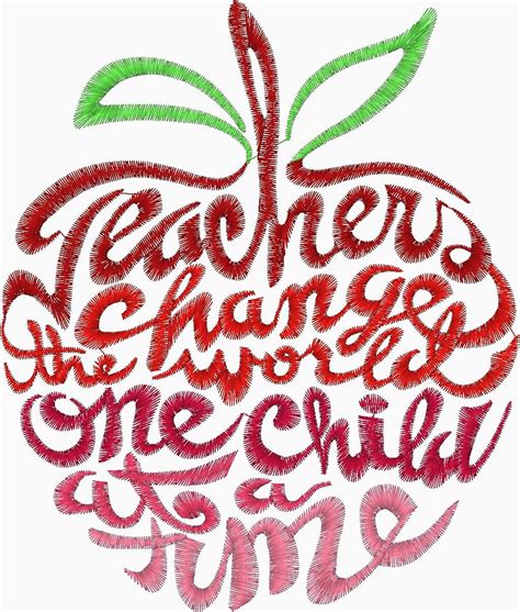 Teachers Change The World One Child At A Time Machine Etsy