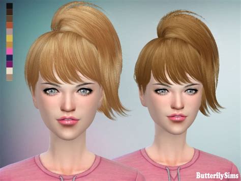 Sims 4 Hairs ~ Butterflysims Hair 076 No Hat
