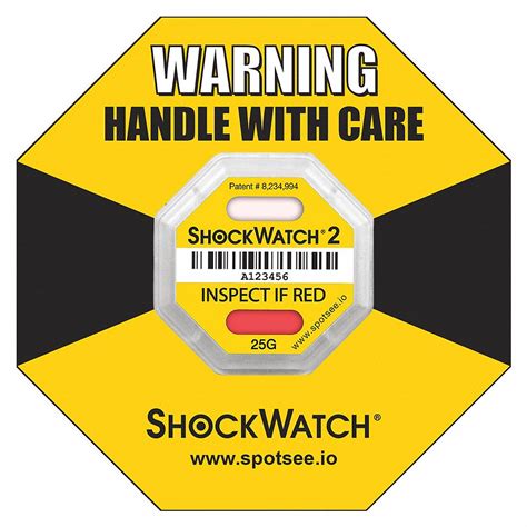 Shockwatch G Force Indicator Label Shock Indicator Type Shockwatch