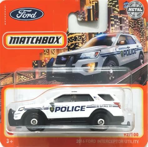 Matchbox 2016 Ford Interceptor Utility Nypd Police New 2022 Free Boxed