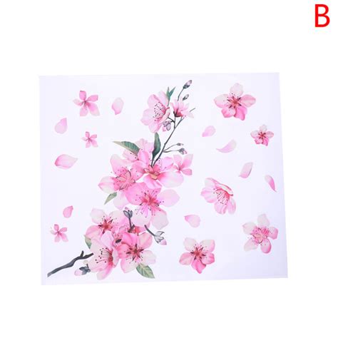 [carmelun] cherry blossom floral car stickers love pink auto vinyl deca bumperl window car