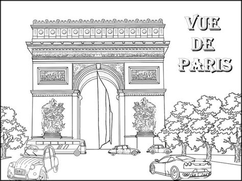 COLORIAGE ARC DE TRIOMPHE PARIS Colouring Pages Color