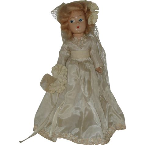 Vintage 11 Composition Bride Doll Circa 1940s From Fantastiques On