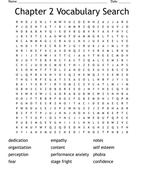 Chapter 2 Vocabulary Search Word Search Wordmint