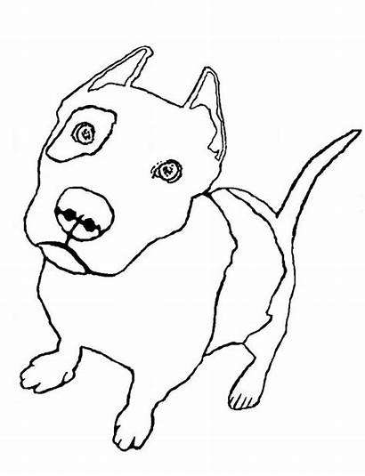 Coloring Pitbull Zombie Puppy Dog Coloringsky Bull