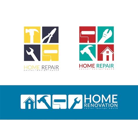 Creative Home Repair Logo Premium Vector