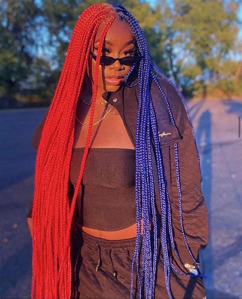 hair inspiration 💇🏽‍♀️ on instagram “custom two toned braids … black girl braided