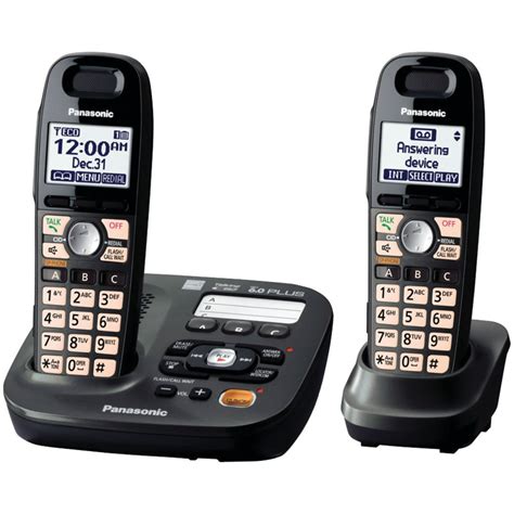 Panasonic 2 Handsets Expandable Cordless Phone With Easy Read Display