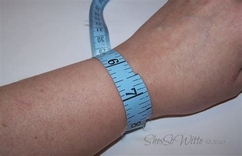 You can use a piece string and use the exact same method as outlined on the previous point. She's So Witte: Wearable Length: How to Measure for a Bracelet