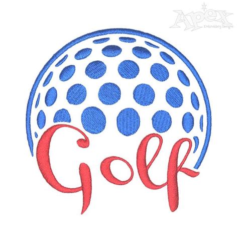 Golf Embroidery Design Apex Embroidery Machine Embroidery Applique