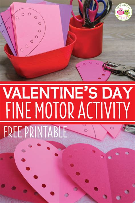 Valentines Day Activity Heart Fine Motor Practice Free Printable