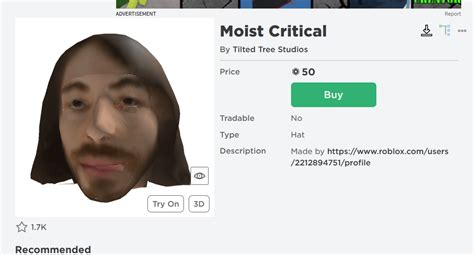 This Is The Greatest Roblox Hat Of All Time Rmoistcr1tikal