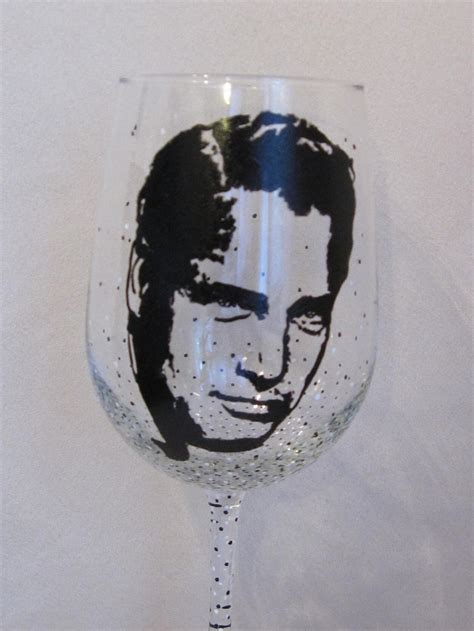 Hand Painted Wine Glass Paul Newman Actor Film Producer Etsy