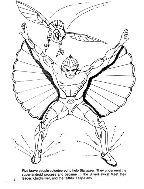 Silverhawks Coloring Pages Coloring Books At Retro Reprints The