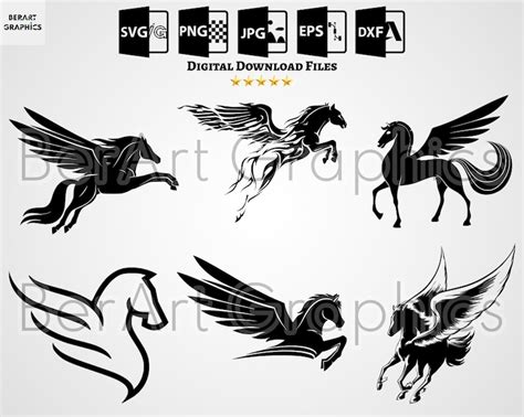 Horse Png Pegasus Unicorn Horse Svg Pegasus Horse With Wings Etsy