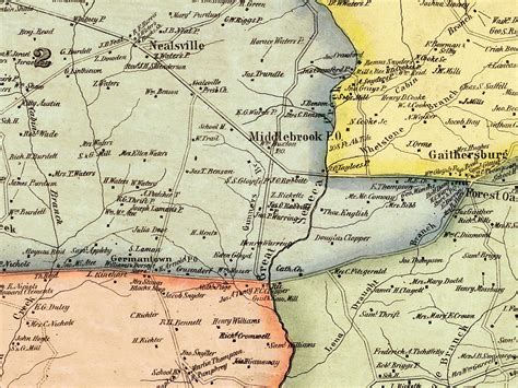 Martenets 1862 Map Of Montgomery County