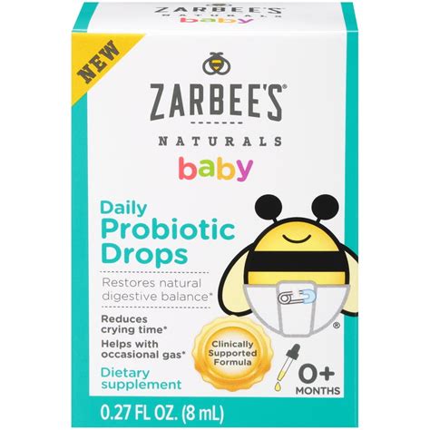 Zarbees Naturals Baby Daily Probiotic Drops 027 Fl Oz
