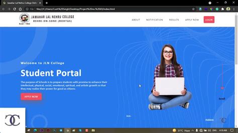 Student Portal Website Template Using Html Css And Javascript