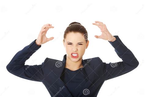 Angry Businesswoman Stock Image Image Of Looking Background 50080543
