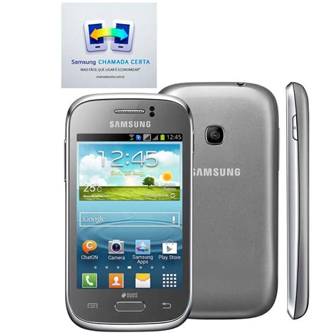 Celular Desbloqueado Samsung Galaxy Young Duos Tv Gt S6313t Prata Com
