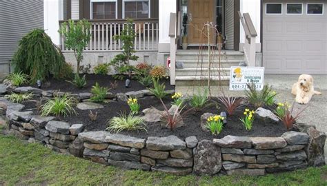 How To Install Stacked Stone Landscape Edging Stone Garden