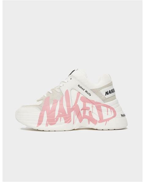 Naked Wolfe Leather Track Logo Trainers In Pink Lyst