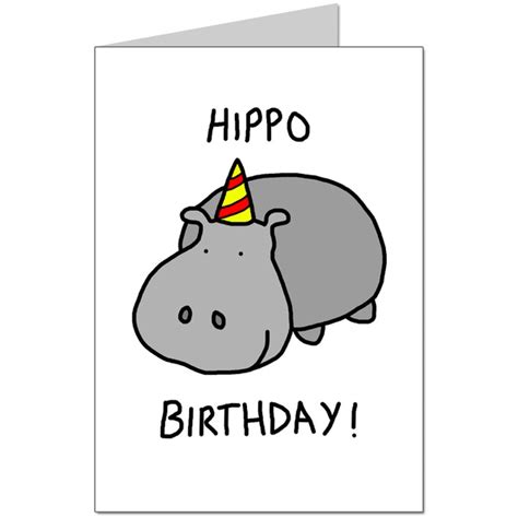 Hippo Birthday Greeting Cards Carddle