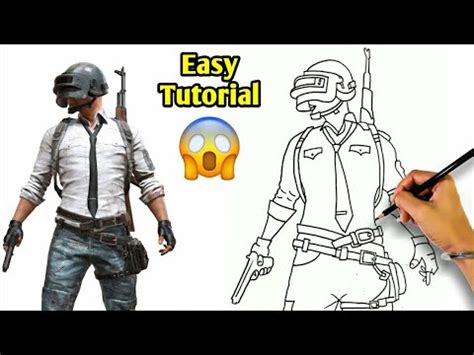 How To Draw Pubg Character Step By Step Drawing Easy Pubg Drawing