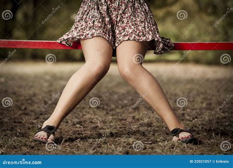 Open Legs Stock Image Image Of Woman Outside People 22021057