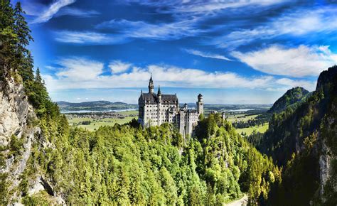 Castle Germany Summer Sky Neuschwanstein Bavaria Wallpaper 2560x1570