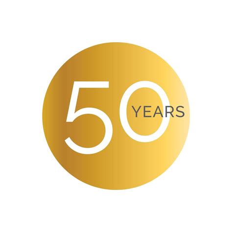 50th Anniversary Gold Banner Template Fiftieth Jubilee Labels